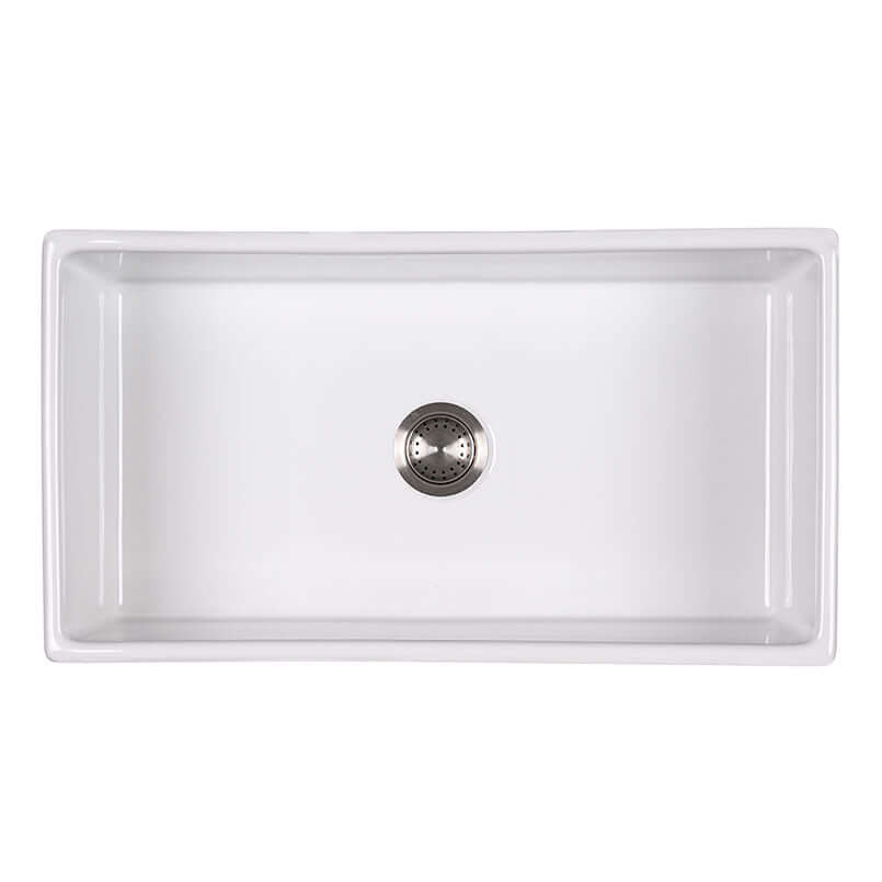 PORCELAIN FIRECLAY FARMHOUSE WITH APRON SB WHITE-3318 Sink - Shop at Home Craft Studio - 2