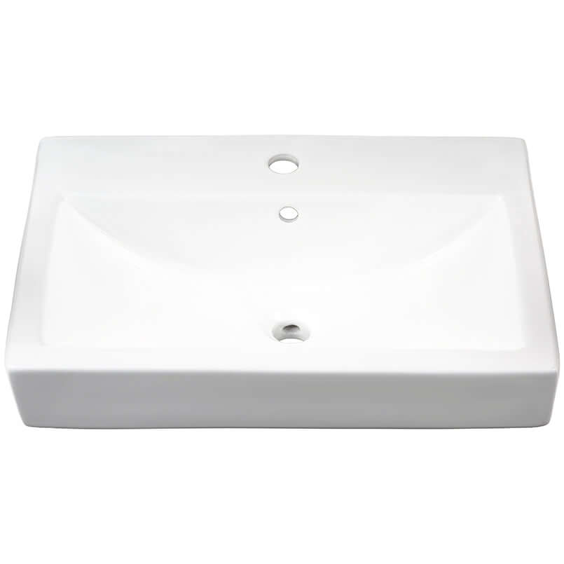 PORCELAIN OVERMOUNT WHITE RECTANGLE 2417 Sink - Shop at Home Craft Studio - 4