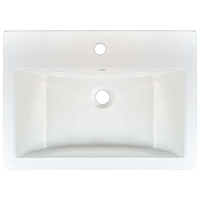 PORCELAIN OVERMOUNT WHITE RECTANGLE 2417 Sink - Shop at Home Craft Studio - 5