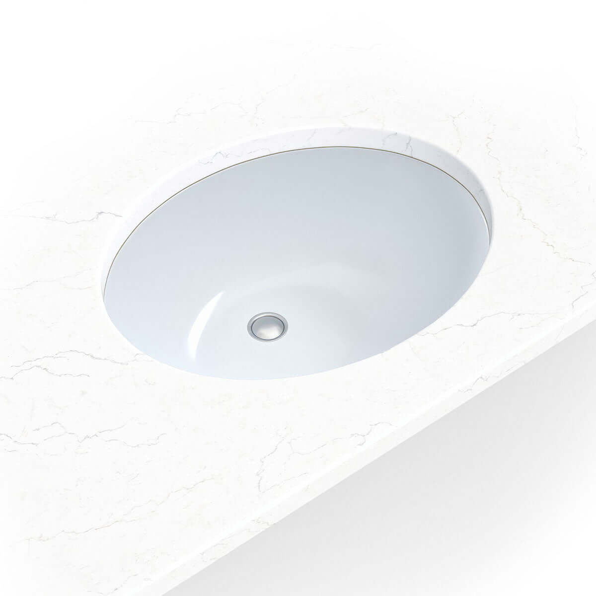 PORCELAIN VANITY OVAL WHITE-1714 Wall Tile - Shop at Home Craft Studio - 1