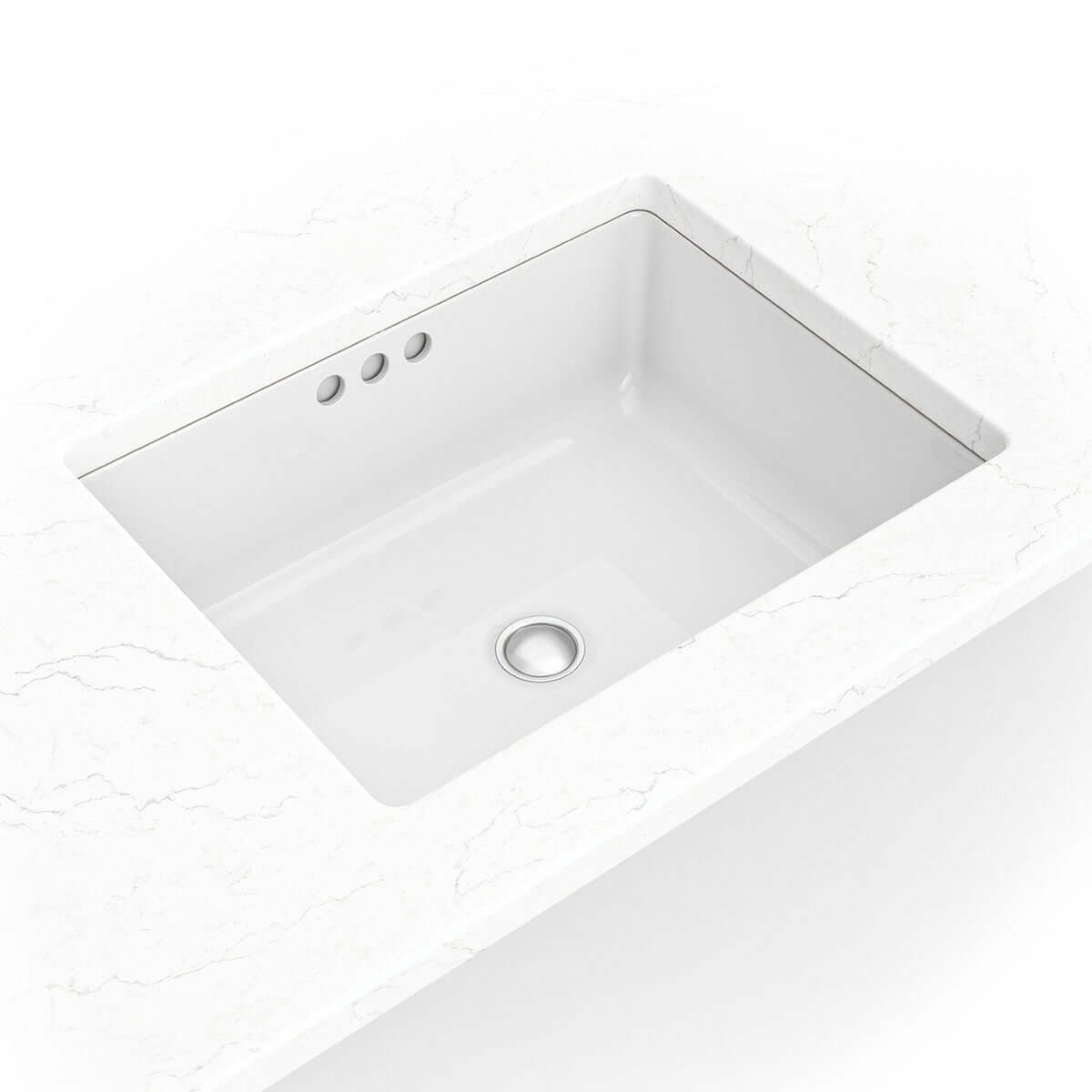 PORCELAIN VANITY RECTANGLE WHITE-2015 FLAT Sink - Shop at Home Craft Studio - 1