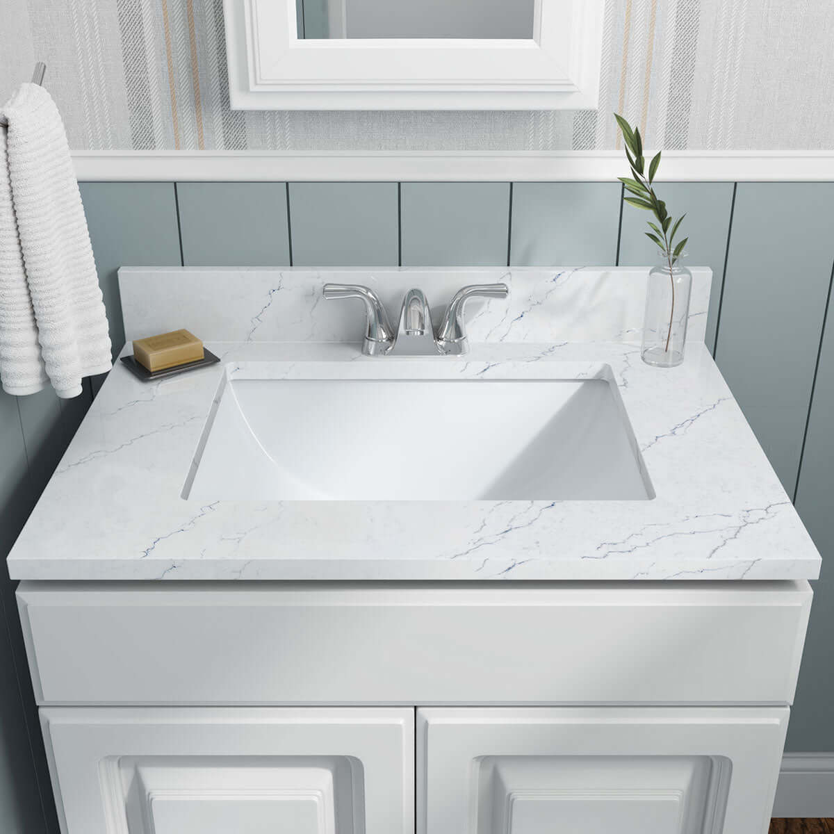 PORCELAIN VANITY RECTANGLE WHITE-2015 Wall Tile - Shop at Home Craft Studio - 3