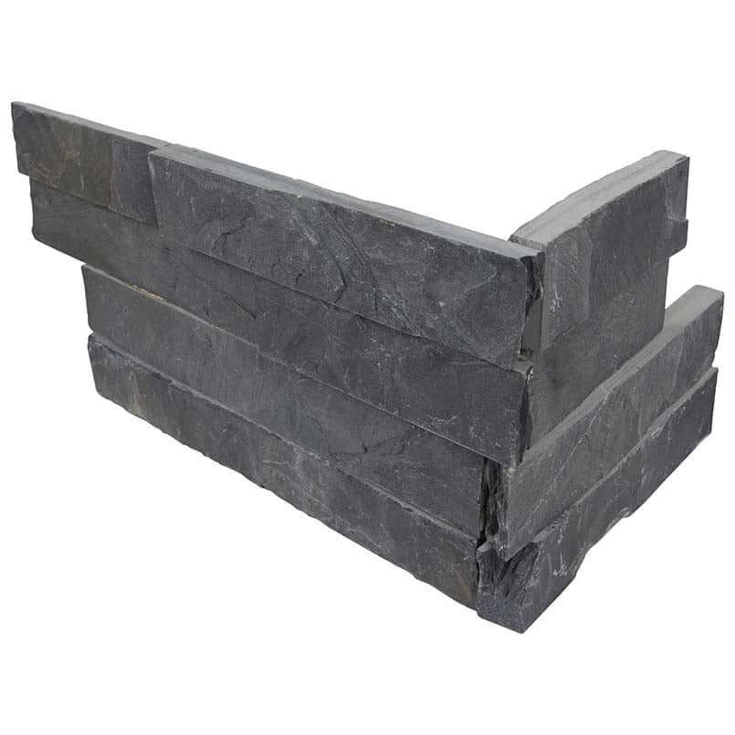 PREMIUM BLACK SLATE LEDGER CORNER Stacked Stone - Shop at Home Craft Studio - 1