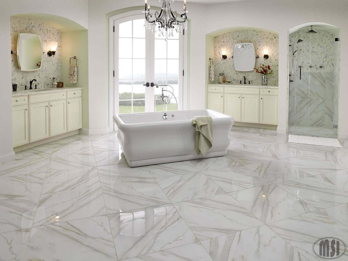 Pietra Calacatta 12X24 Matte Floor or Wall Tile - Shop at Home Craft Studio - 6