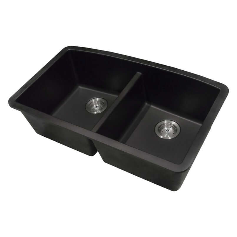 QUARTZ BLACK DOUBLE BOWL 50/50-3219 Kitchen Sinks - Shop at Home Craft Studio - 6