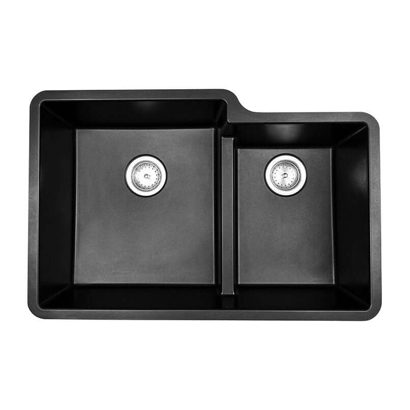 QUARTZ BLACK STRAIGHT DBL BWL60/40-3221 Kitchen Sinks - Shop at Home Craft Studio - 2