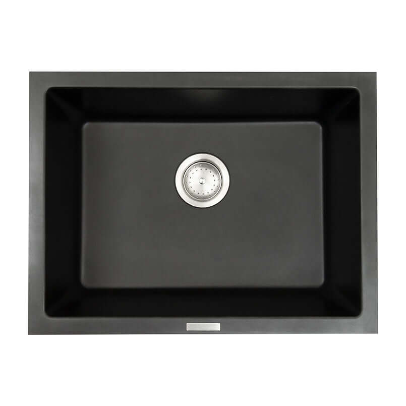 QUARTZ BLACK STRAIGHT SINGLE BOWL 2418 Kitchen Sinks - Shop at Home Craft Studio - 3