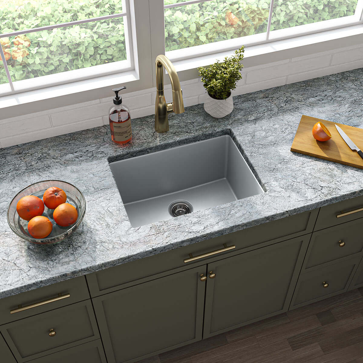 QUARTZ GRAY STRAIGHT SINGLE BOWL 2418 Kitchen Sinks - Shop at Home Craft Studio - 3