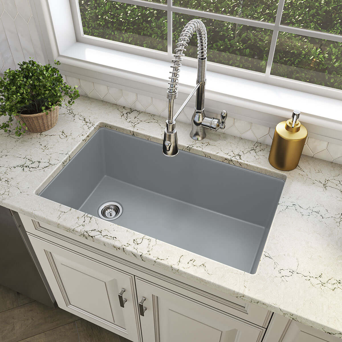 QUARTZ GRAY STRAIGHT SINGLE BOWL 3119 Kitchen Sinks - Shop at Home Craft Studio - 4