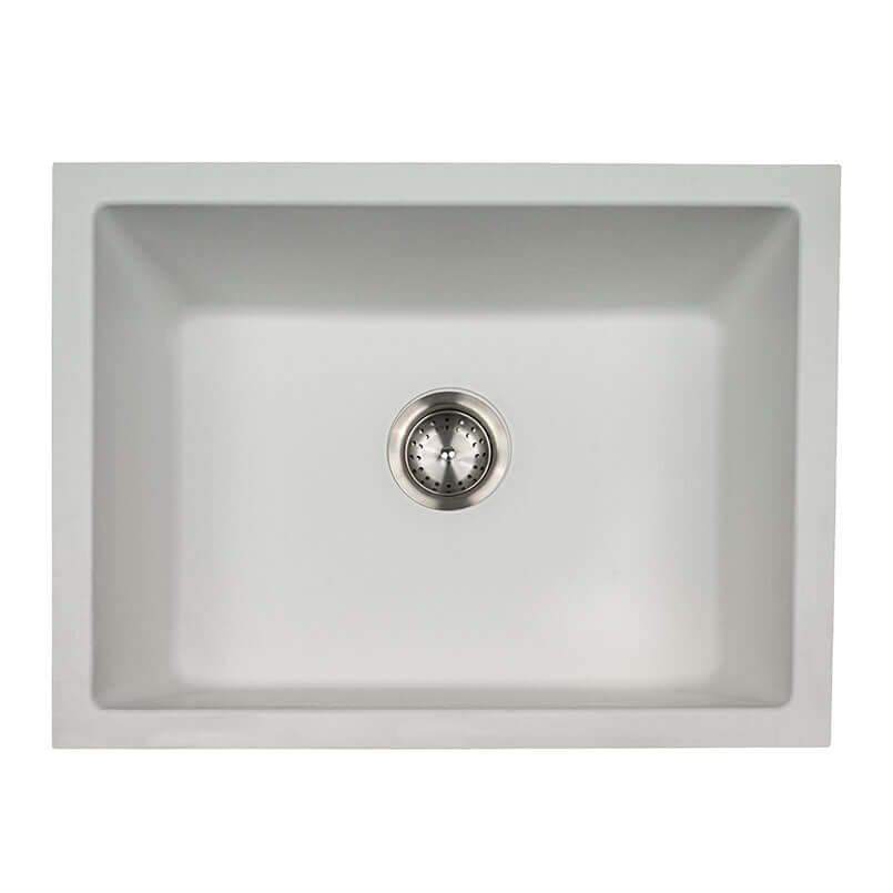 QUARTZ WHITE STRAIGHT SINGLE BOWL 2418 Kitchen Sinks - Shop at Home Craft Studio - 3