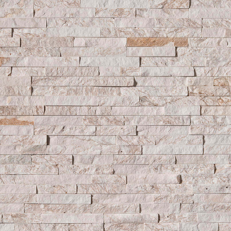 ROYAL WHITE SPLITFACE 6x24 PANEL Stacked Stone Panels - Shop at Home Craft Studio - 1
