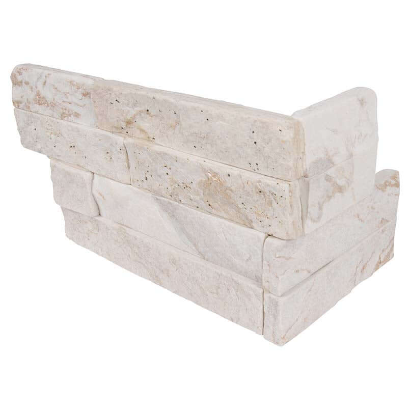 ROYAL WHITE SPLITFACE 6x24 PANEL Stacked Stone Panels - Shop at Home Craft Studio - 2