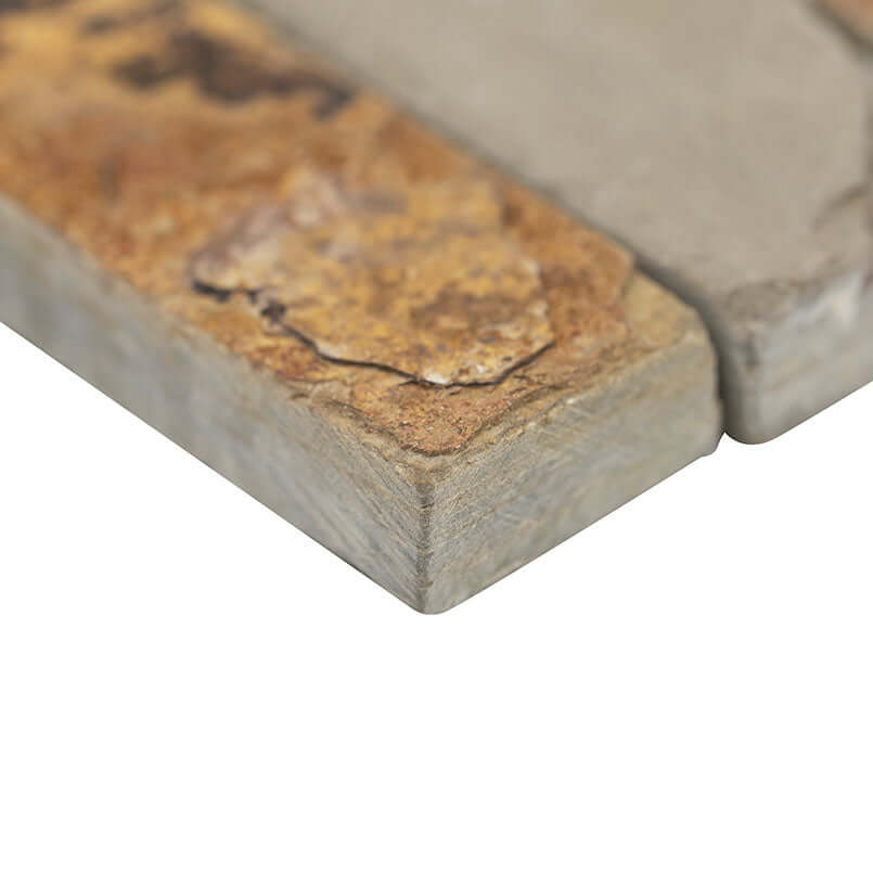 Rustic Gold Ledger Corner Stacked Stone Panels - Shop at Home Craft Studio - 3