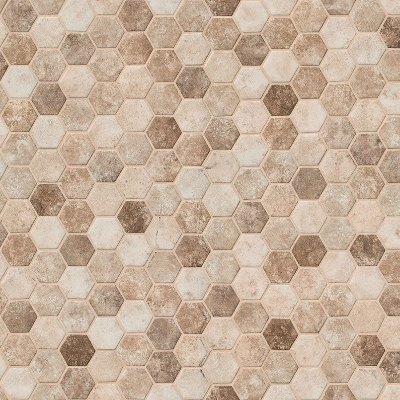 SANDHILLS HEXAGON Mosaic, Floor or Wall Tile - Shop at Home Craft Studio - 2