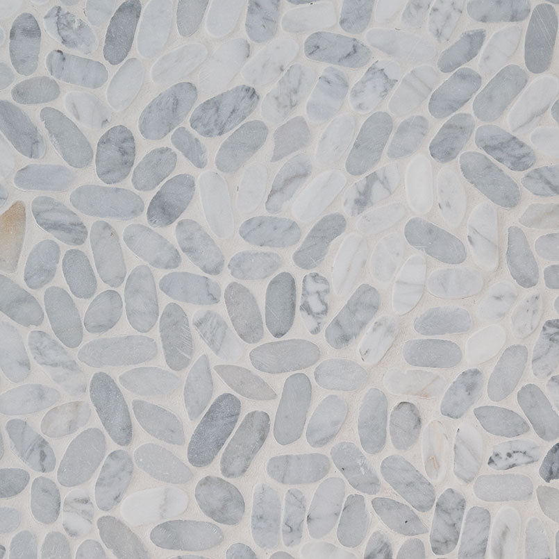 SLICED CARRARA WHITE PEBBLE Mosaic - Shop at Home Craft Studio - 2