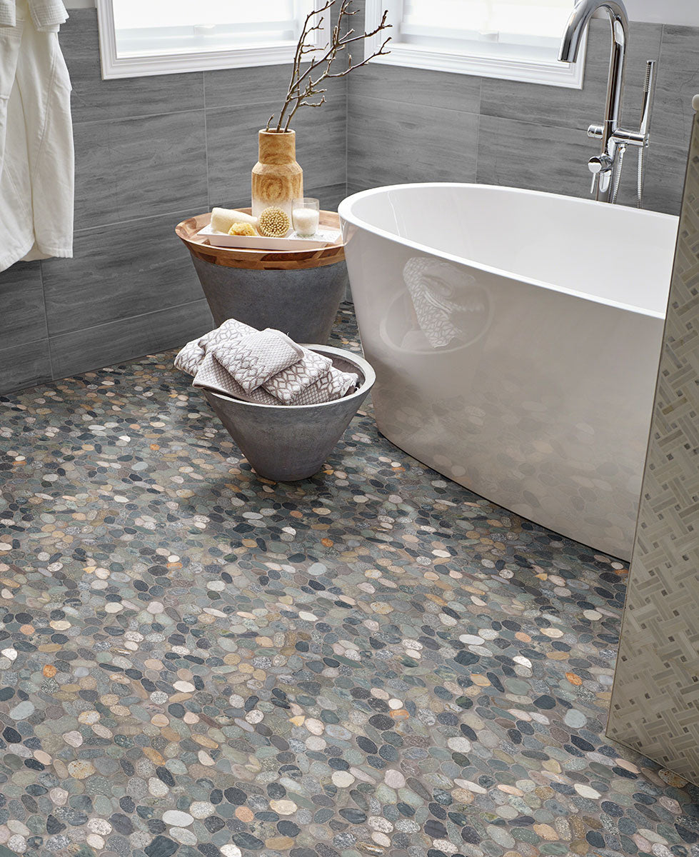 SLICED RAINFOREST PEBBLE Mosaic, Floor or Wall Tile - Shop at Home Craft Studio - 6