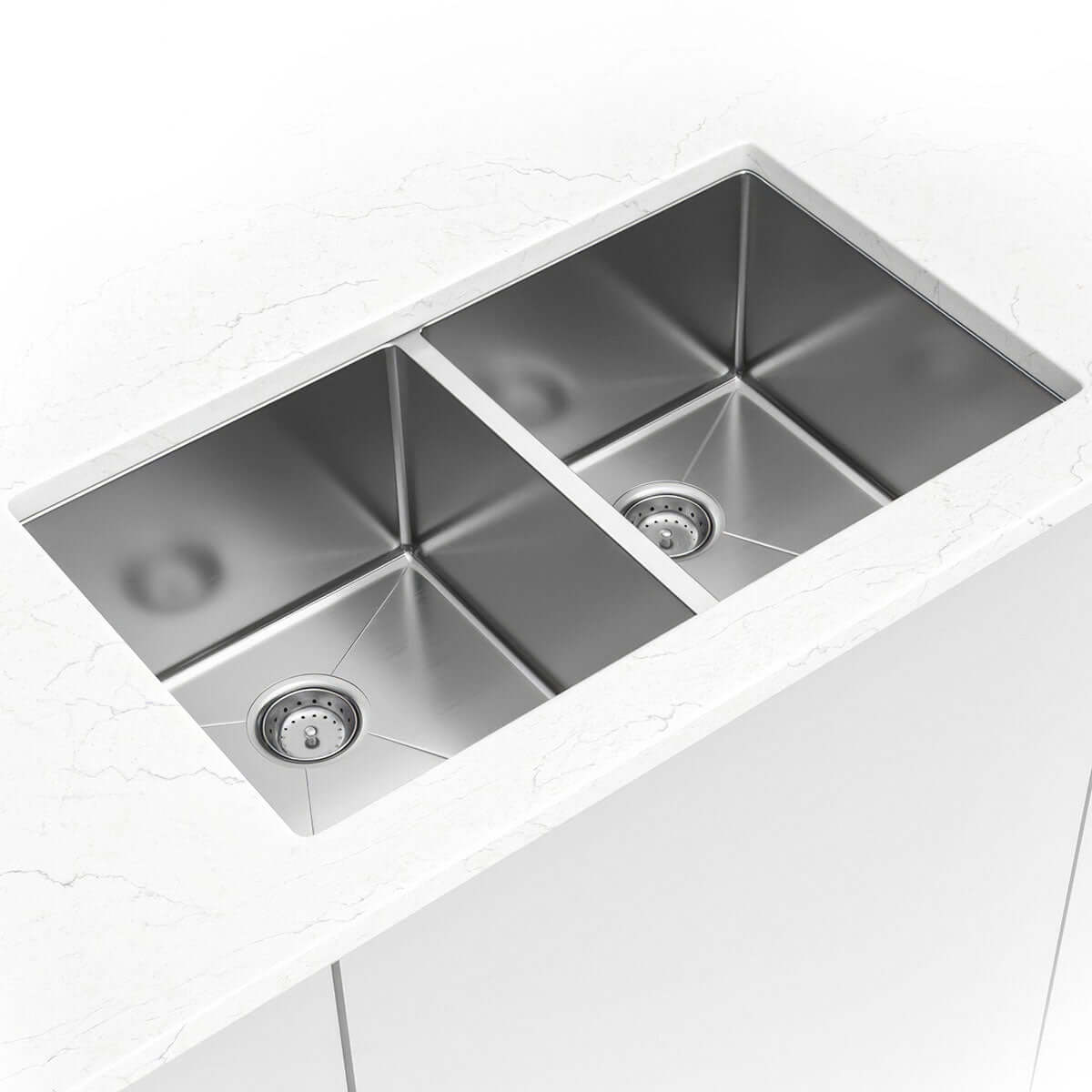 SS 16 GAU HANDCRAFTED DOUBLE BOWL 50/50-3219 Kitchen Sinks - Shop at Home Craft Studio - 1