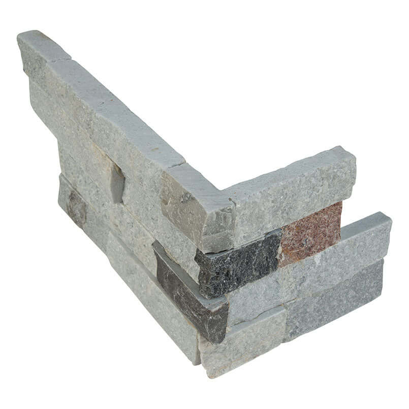 SUNSET SILVER SPLITFACE LEDGER CORNER Stacked Stone - Shop at Home Craft Studio - 1