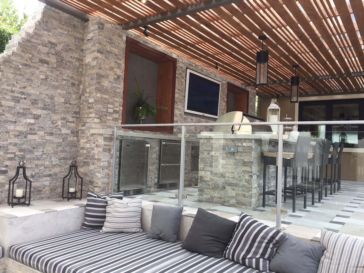 Silver Travertine Corner"L" Stacked Stone Panels - Shop at Home Craft Studio - 18