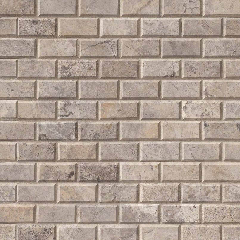 Silver Travertine Subway Tile 2x4 Subway Tile - Shop at Home Craft Studio - 2