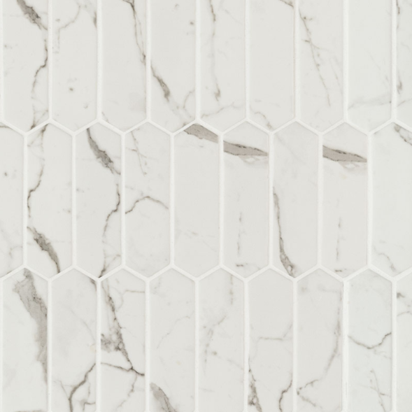 Statuario Celano Picket Wall Tile, Mosaic - Shop at Home Craft Studio - 1
