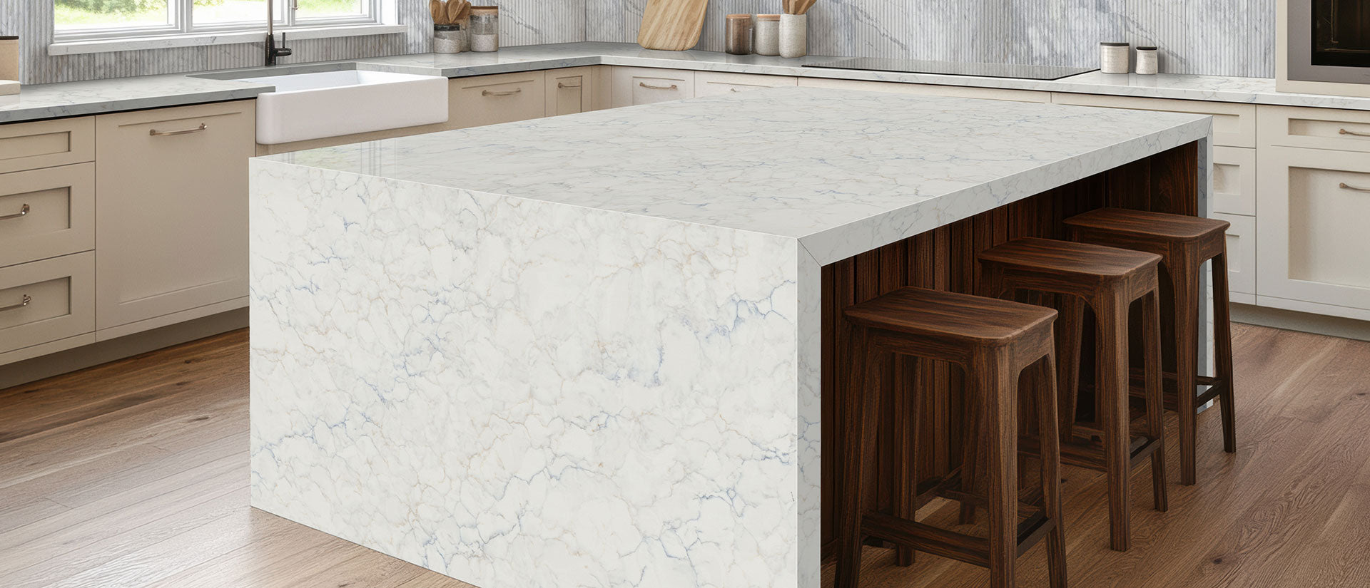 Calacatta Azulean Countertops - Shop at Home Craft Studio - 8