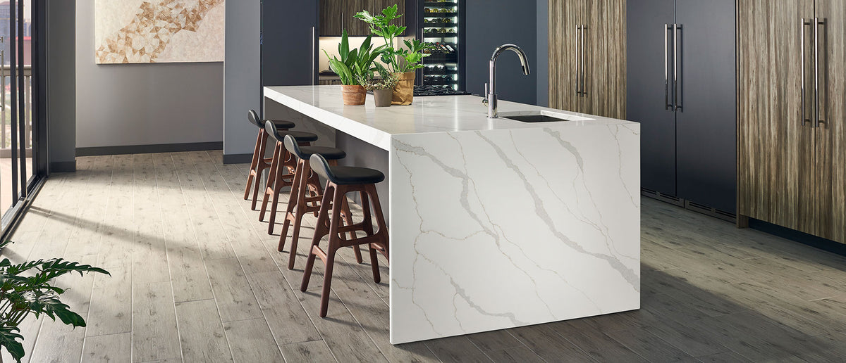 MSI Calacatta Idillio Quartz Countertop Countertops - Shop at Home Craft Studio - 7