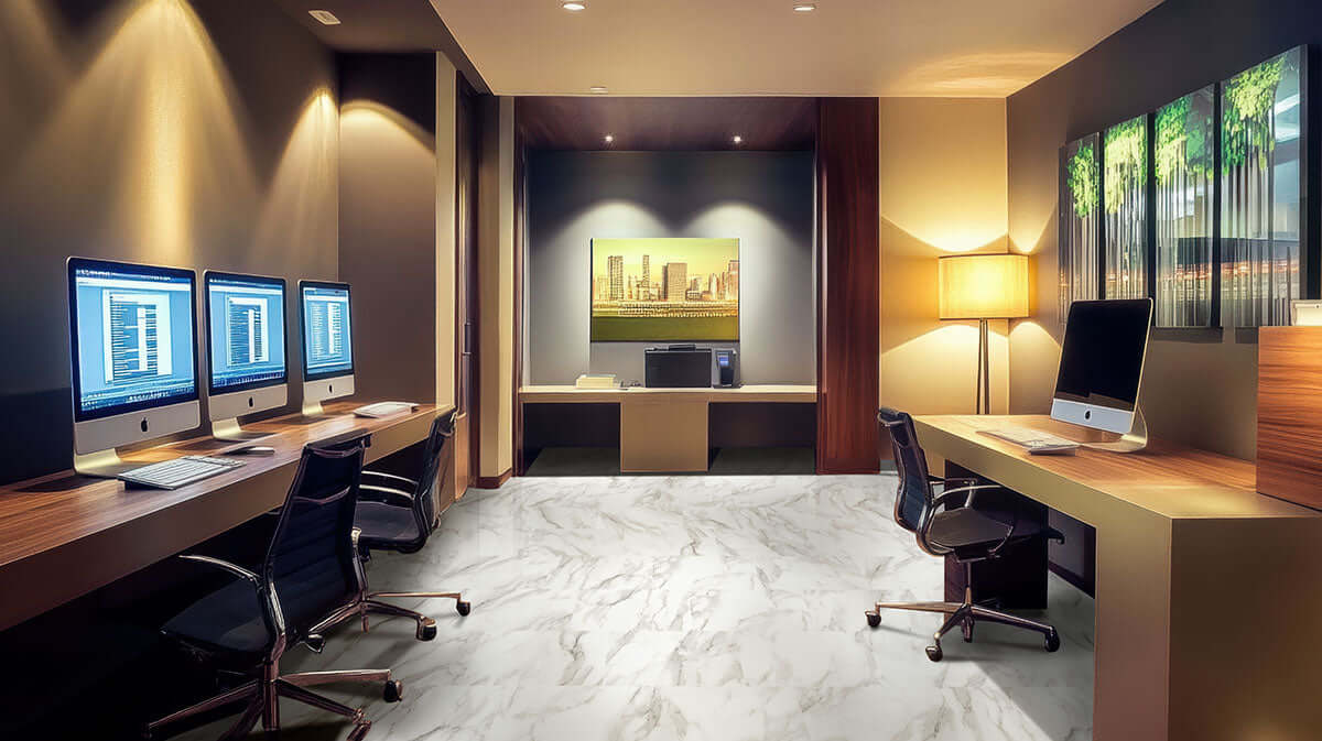 TRECENTO CALACATTA VENOSA GOLD 12x24 Luxury Vinyl Tile - Shop at Home Craft Studio - 2
