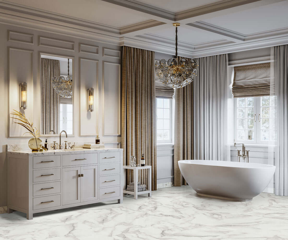 TRECENTO CALACATTA VENOSA GOLD 12x24 Luxury Vinyl Tile - Shop at Home Craft Studio - 3