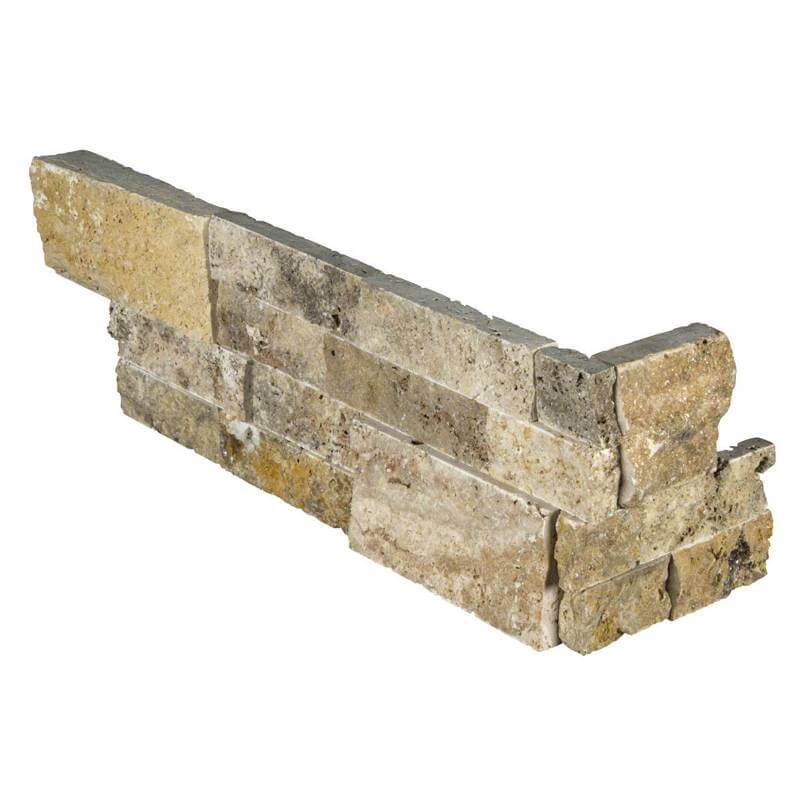 Tuscany Scabas Travertine Corner Stacked Stone Panels - Shop at Home Craft Studio - 2