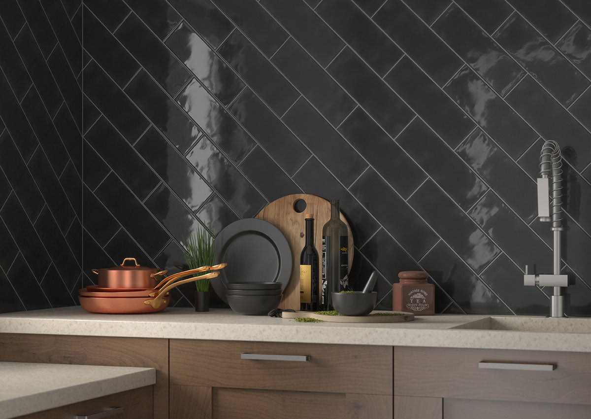URBANO INK 4X12 GLOSSY BULLNOSE Floor or Wall Tile, Bullnose, Finishing Pieces - Shop at Home Craft Studio - 8