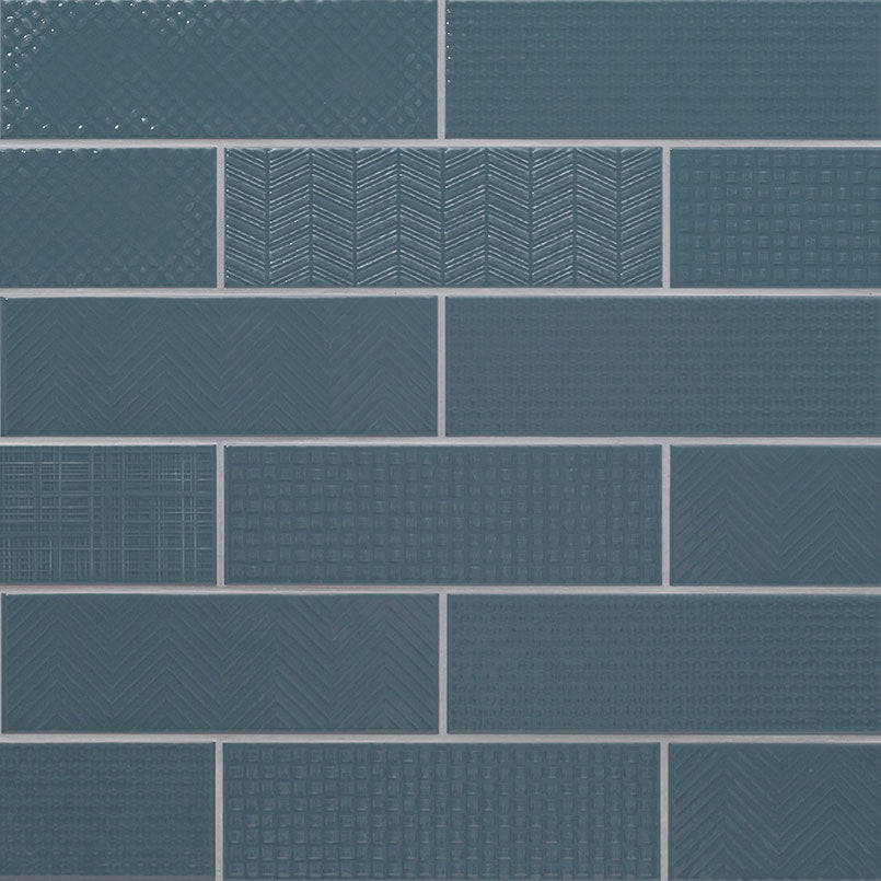 URBANO NAVY 4X12 GLOSSY MIX Ceramic Wall Tile - Shop at Home Craft Studio - 4