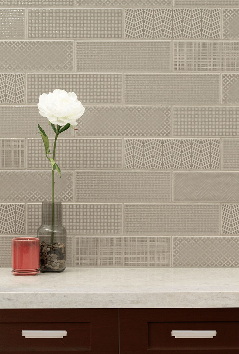 URBANO WARM CONCRETE 3D MIX 4X12 Wall Tile - Shop at Home Craft Studio - 9