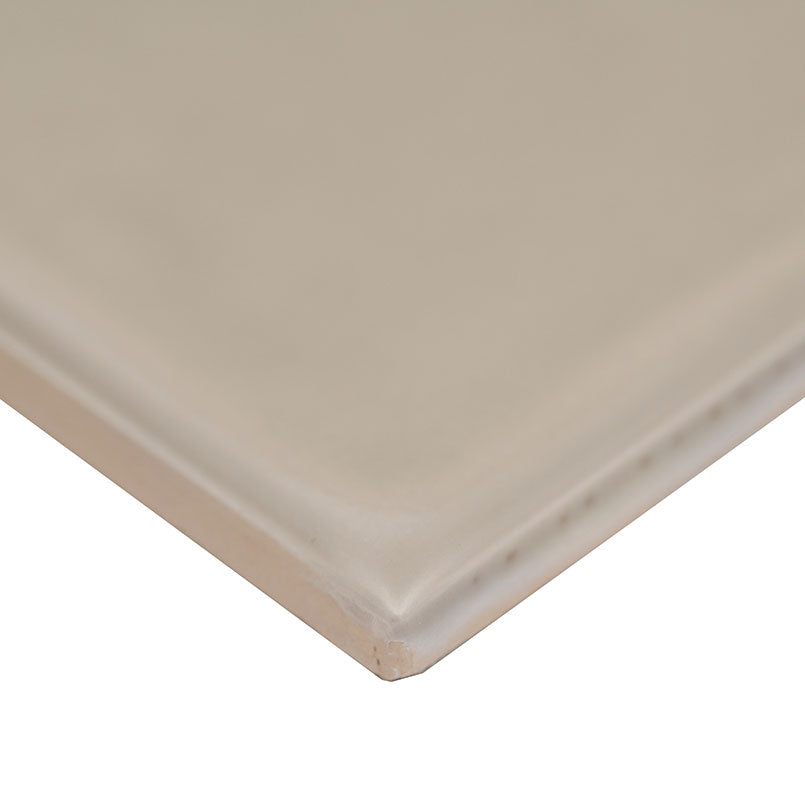 URBANO WARM CONCRETE 4X12 BULLNOSE GLOSSY Bullnose, Finishing Pieces - Shop at Home Craft Studio - 4
