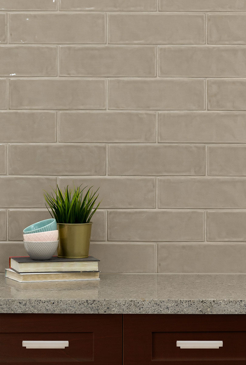 URBANO WARM CONCRETE 4X12 BULLNOSE GLOSSY Bullnose, Finishing Pieces - Shop at Home Craft Studio - 11