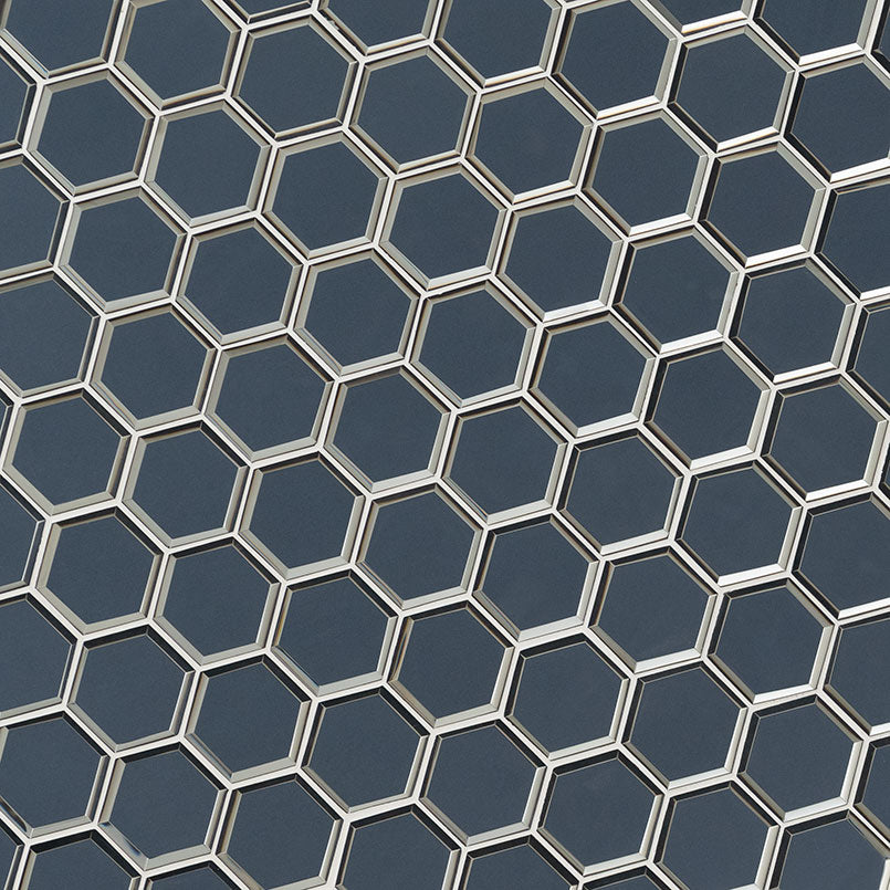VAGUE BLUE 3" HEXAGON Mosaic, Wall Tile - Shop at Home Craft Studio - 2