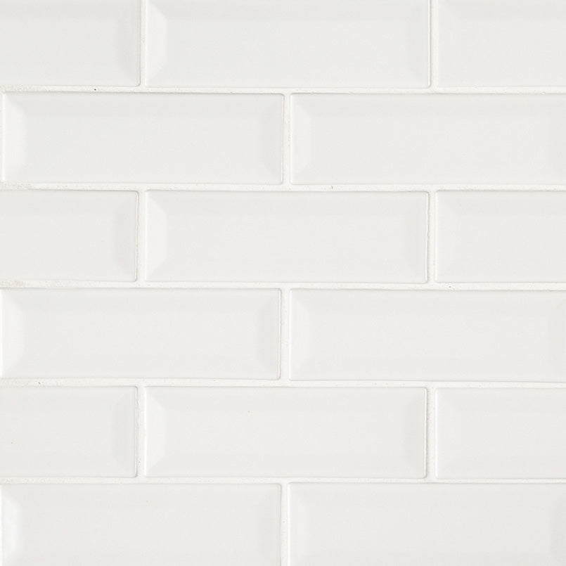 WHISPER WHITE 2X6 BEVELED Subway Tile - Shop at Home Craft Studio - 1