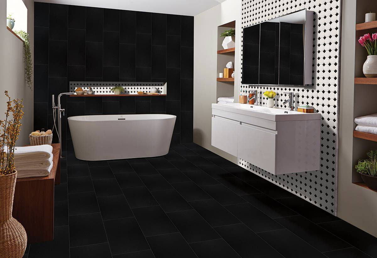 WHITE AND BLACK MATTE OCTAGON MOSAIC Mosaic, Floor or Wall Tile - Shop at Home Craft Studio - 5