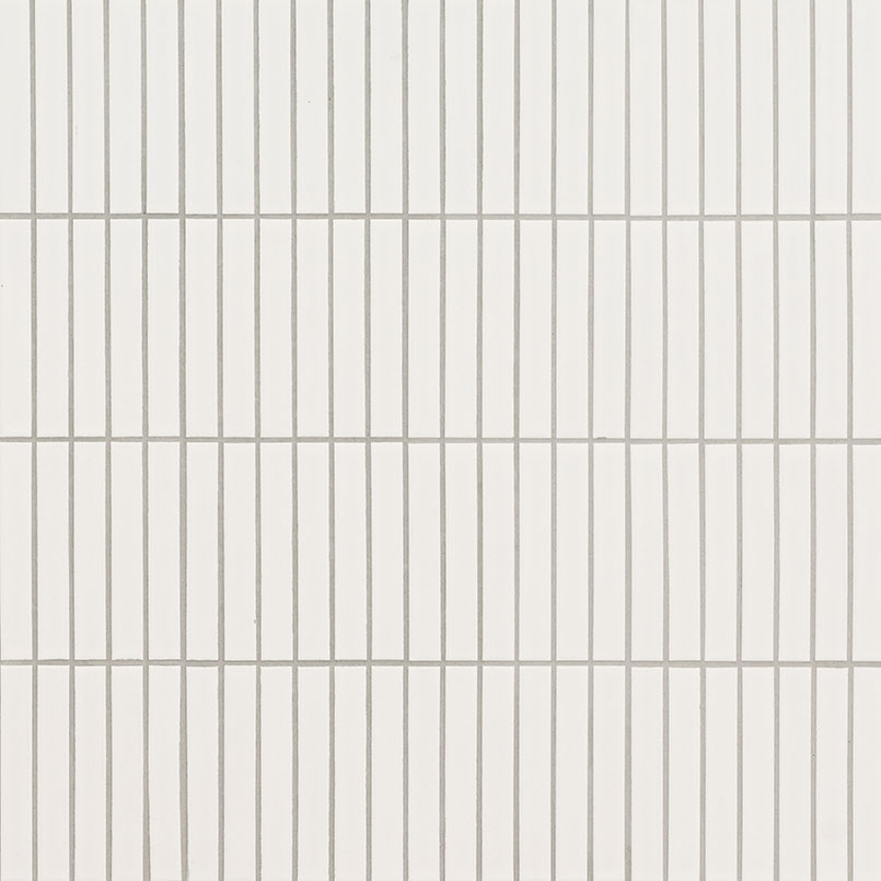 WHITE MATTE 1X6 STACK PATTERN Mosaic, Floor or Wall Tile - Shop at Home Craft Studio - 2