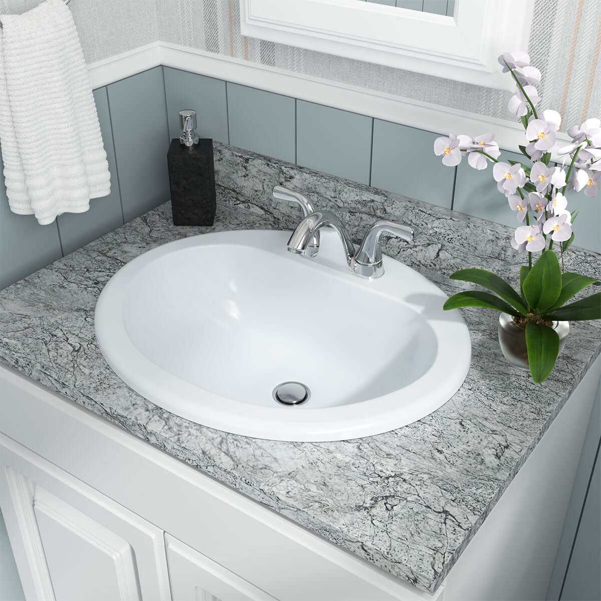 WHITE OVAL OVERMOUNT SINK 2118 Sink - Shop at Home Craft Studio - 2