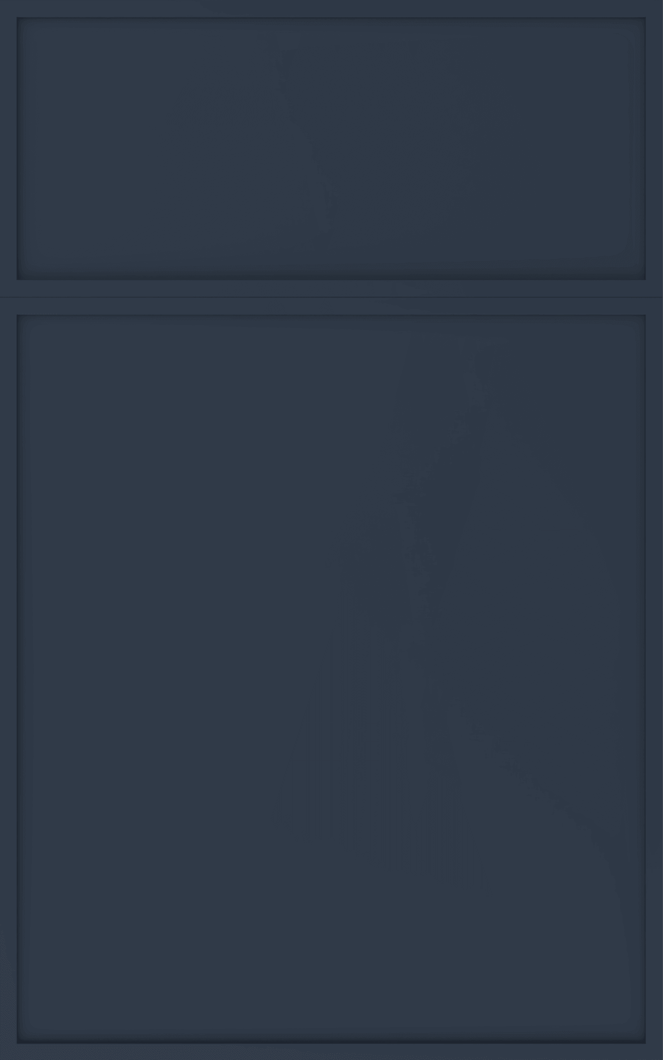 Imperial Montclair Sapphire kitchen cabinet featuring super-narrow shaker doors and reverse raised center panels.