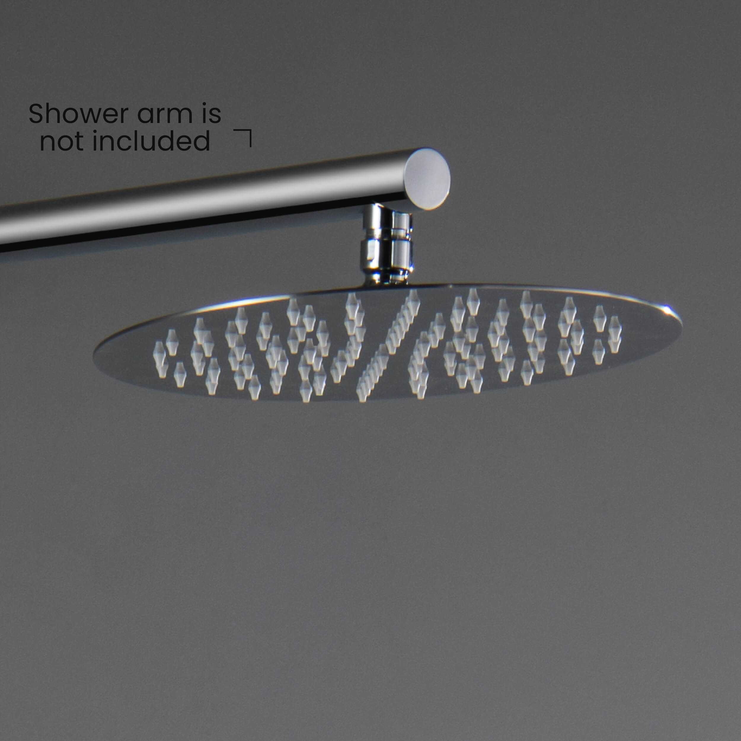 Halo 10" Metal Rain Shower Head 2mm Ultra Thin Profile - RS100