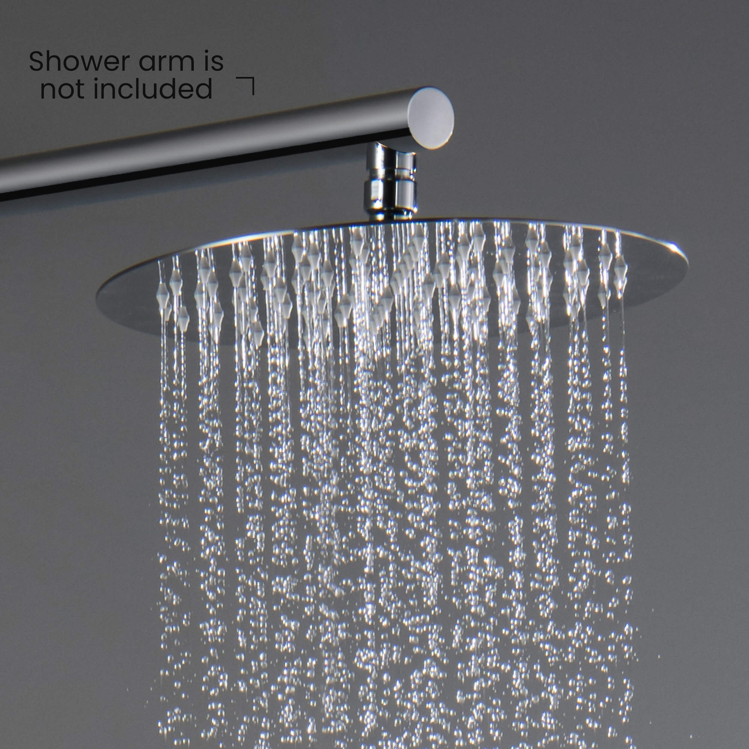 Halo 10" Metal Rain Shower Head 2mm Ultra Thin Profile - RS100
