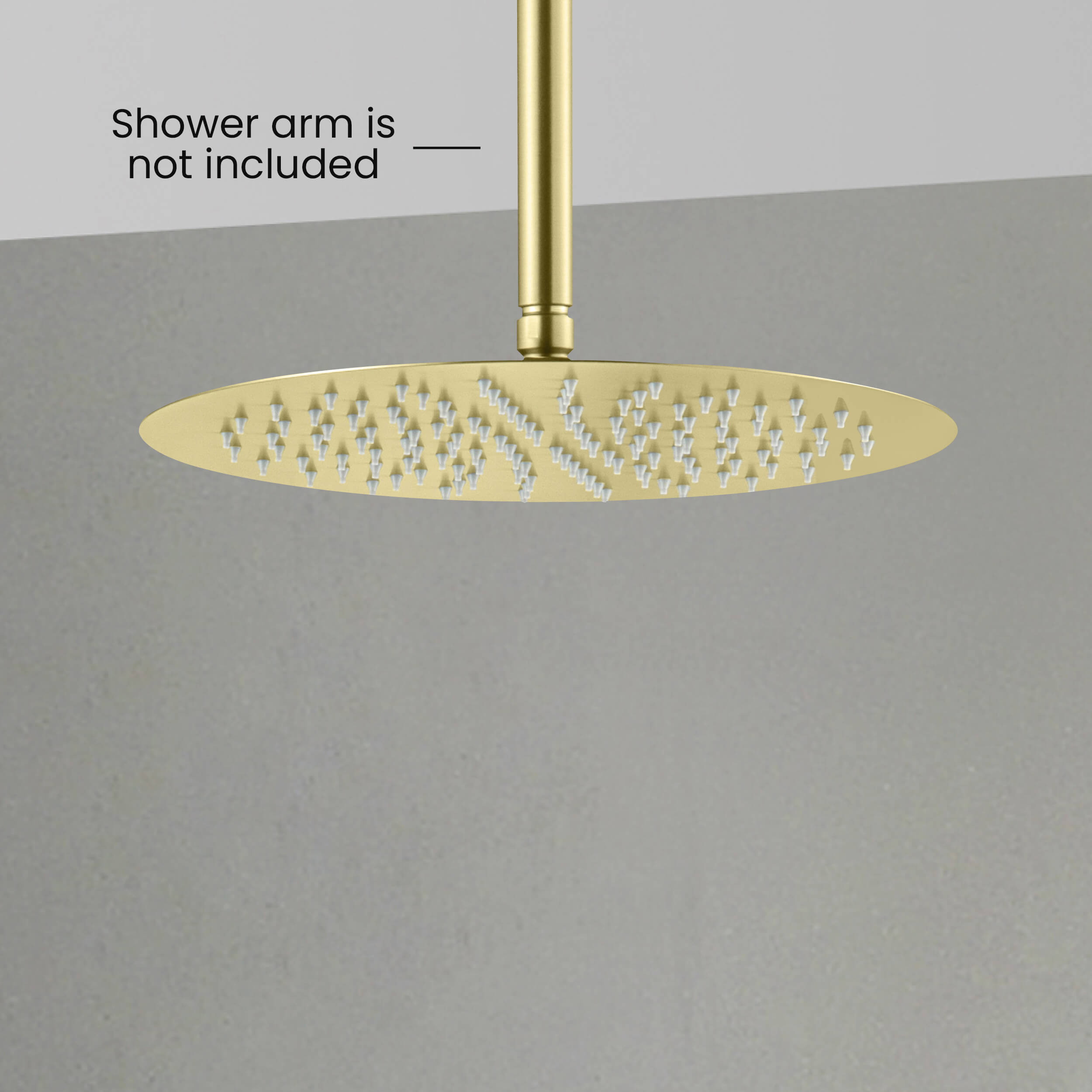 Halo 12" Metal Rain Shower Head 2mm Ultra Thin Profile - RS102