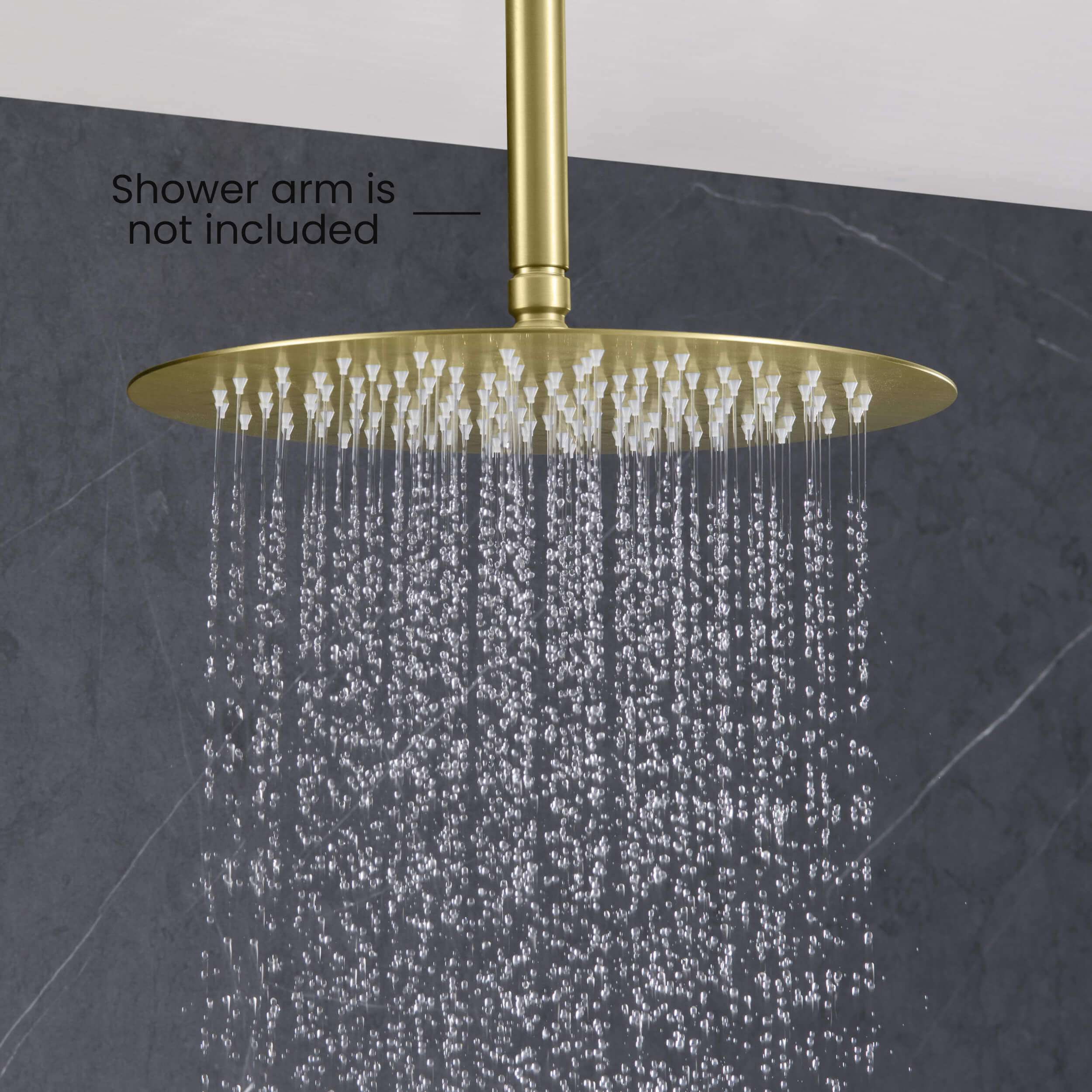 Halo 12" Metal Rain Shower Head 2mm Ultra Thin Profile - RS102