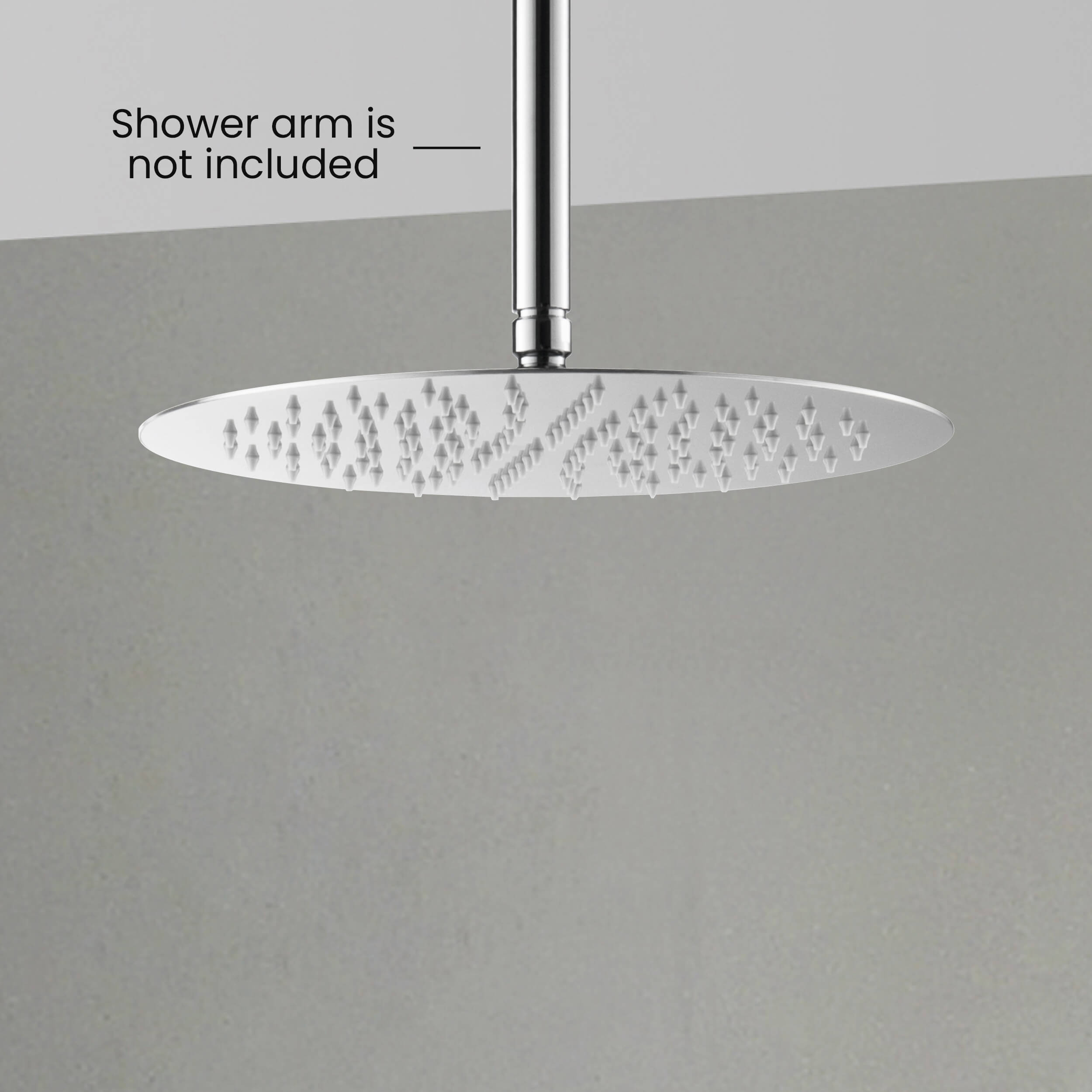 Halo 12" Metal Rain Shower Head 2mm Ultra Thin Profile - RS102