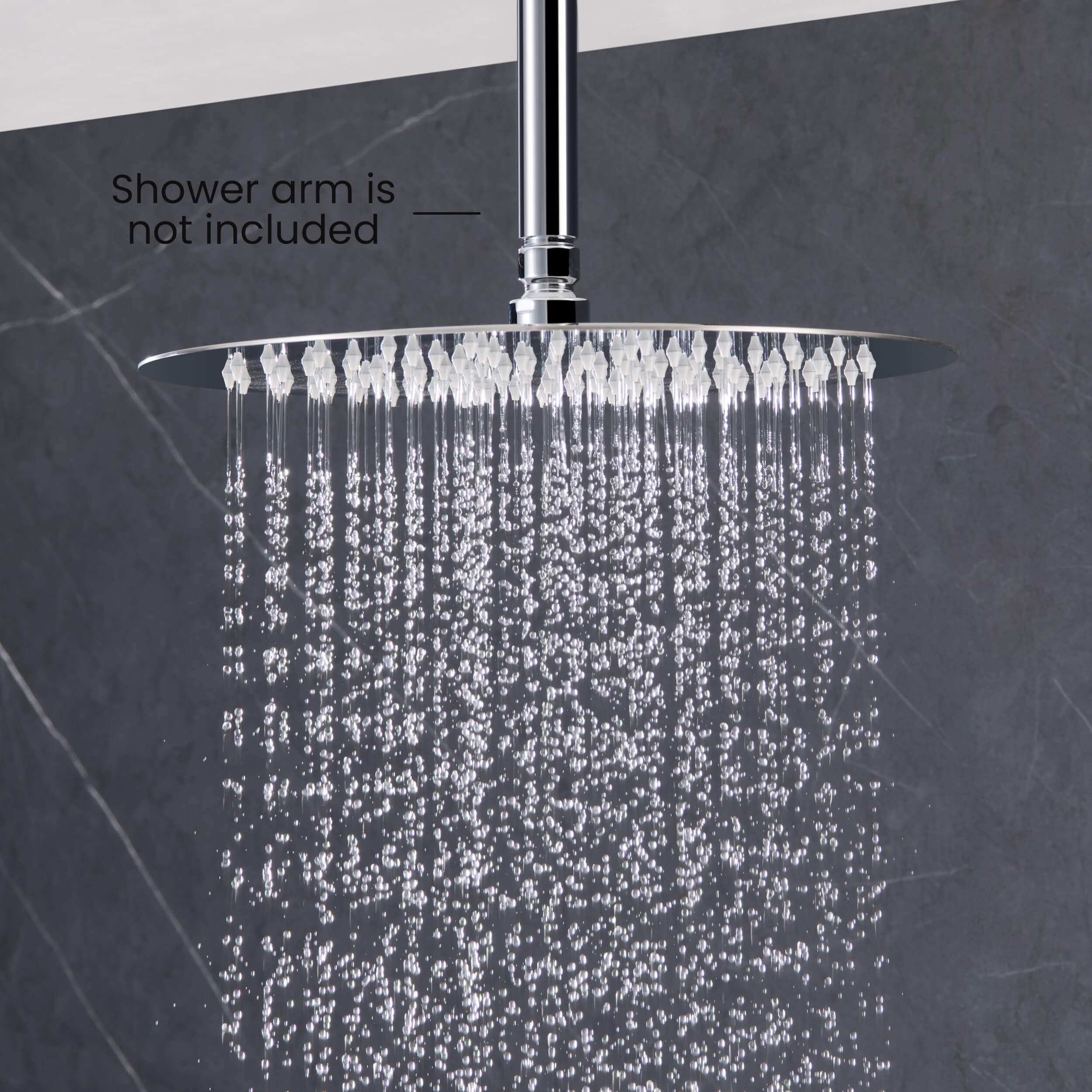 Halo 12" Metal Rain Shower Head 2mm Ultra Thin Profile - RS102