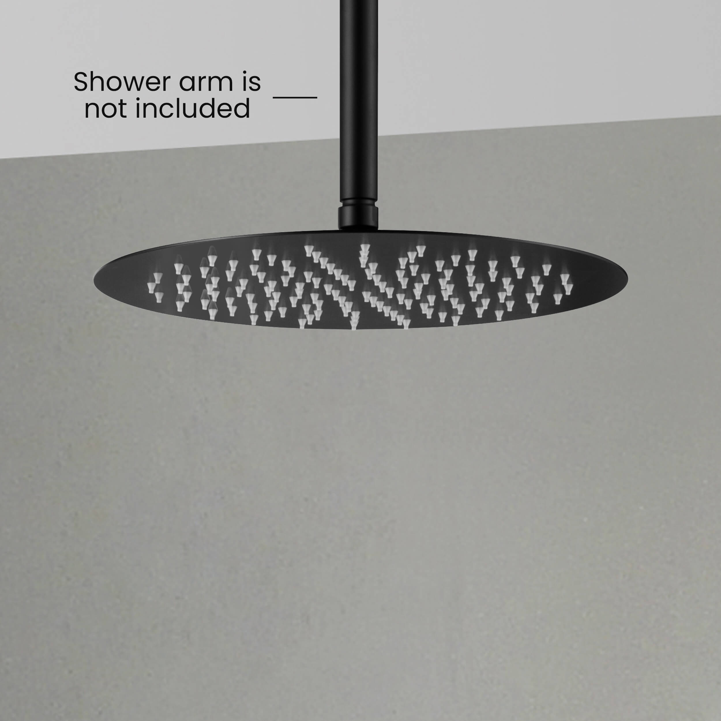 Halo 12" Metal Rain Shower Head 2mm Ultra Thin Profile - RS102