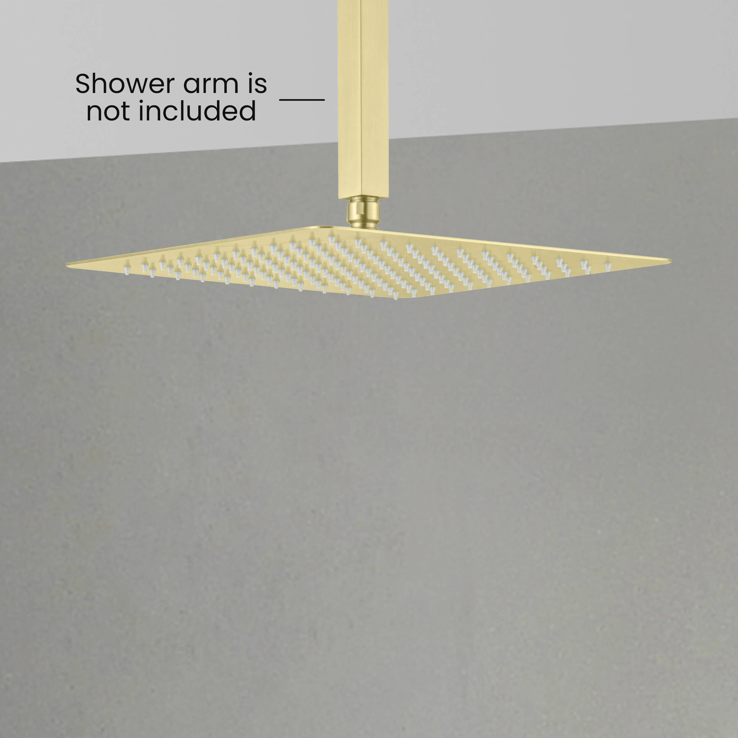 Quadra 12" Metal Rain Shower Head 2mm Ultra Thin Profile - RS103