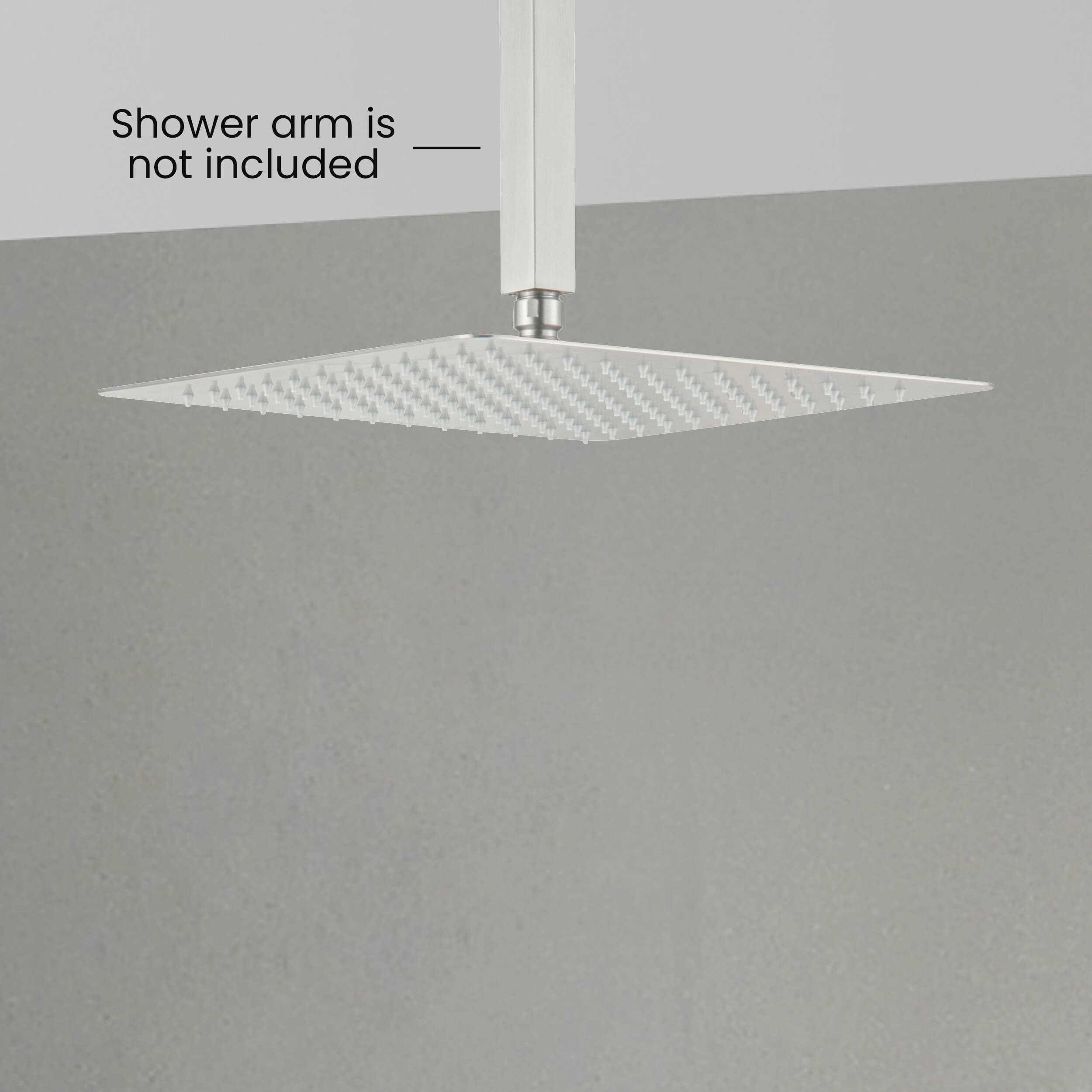 Quadra 12" Metal Rain Shower Head 2mm Ultra Thin Profile - RS103